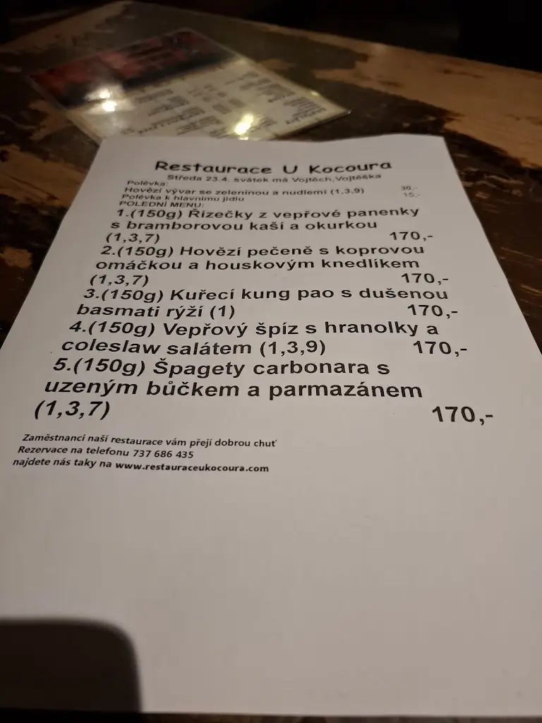 Menu_Restaurace U Kocoura_Vysočany_image_1