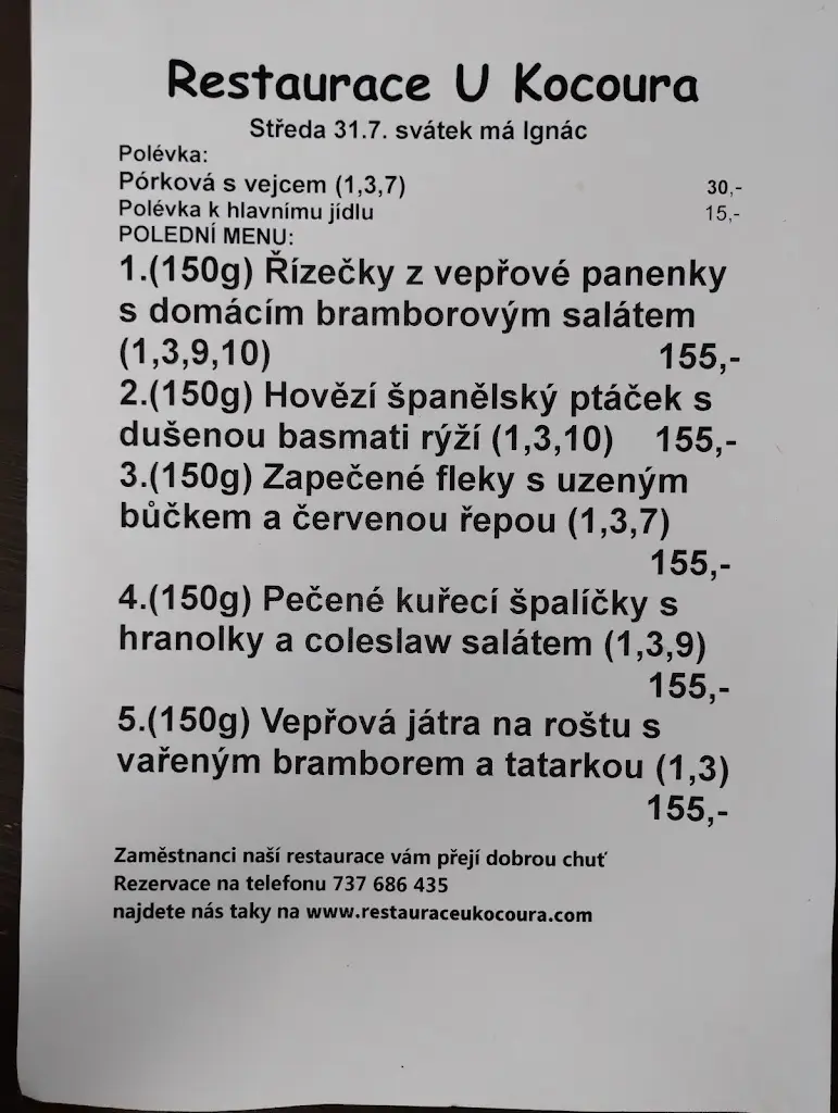 Menu_Restaurace U Kocoura_Vysočany_image_4