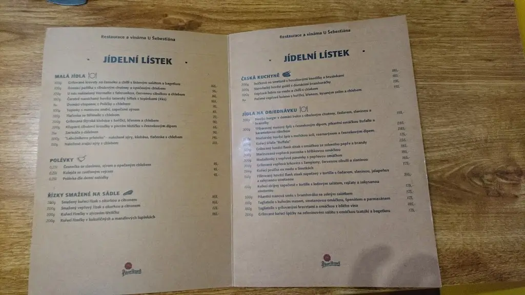 Menu_Restaurace U Šebestiána_Vysočany_immagine_4