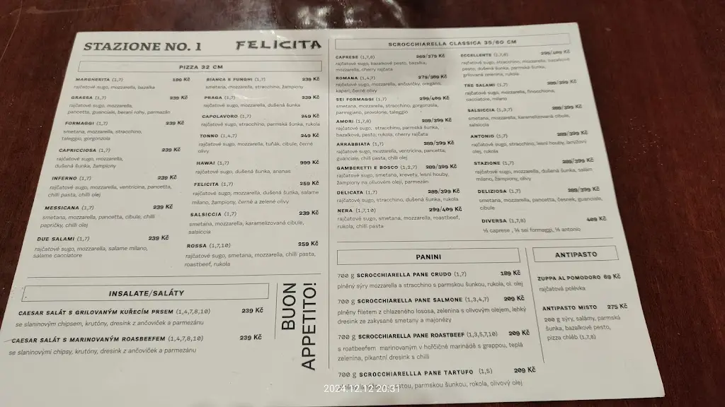 Menu_Stazione Felicita_Vysočany_image_1