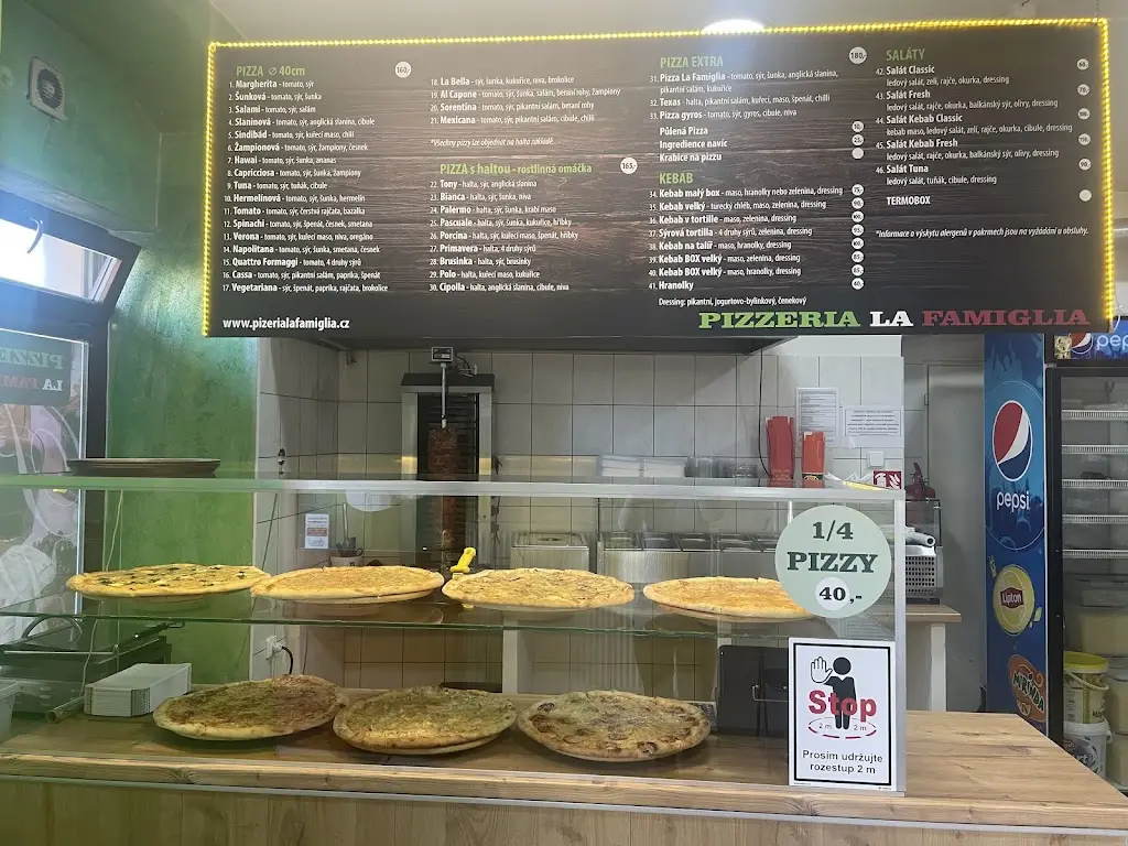 Pizzeria La Famiglia restaurant in Březnice