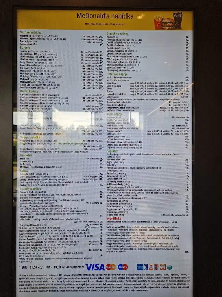 Menu_McDonald's_Čechtice_image_1