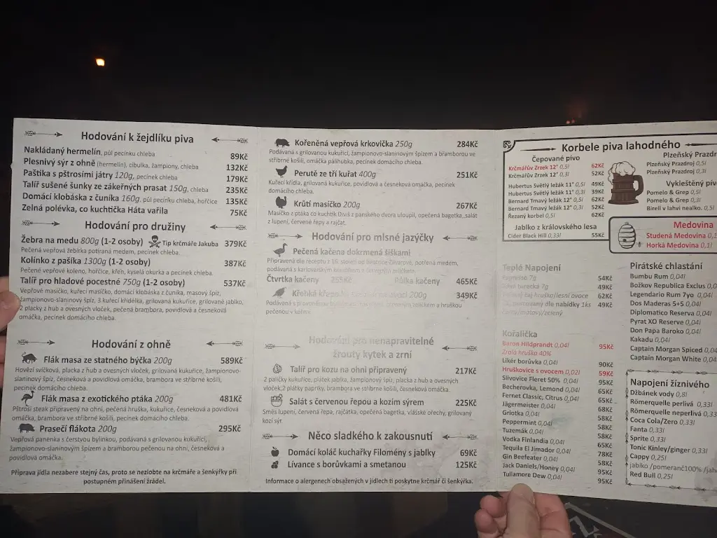 Menu_Středověká Krčma Písek u Jakuba_Okres Písek_image_2