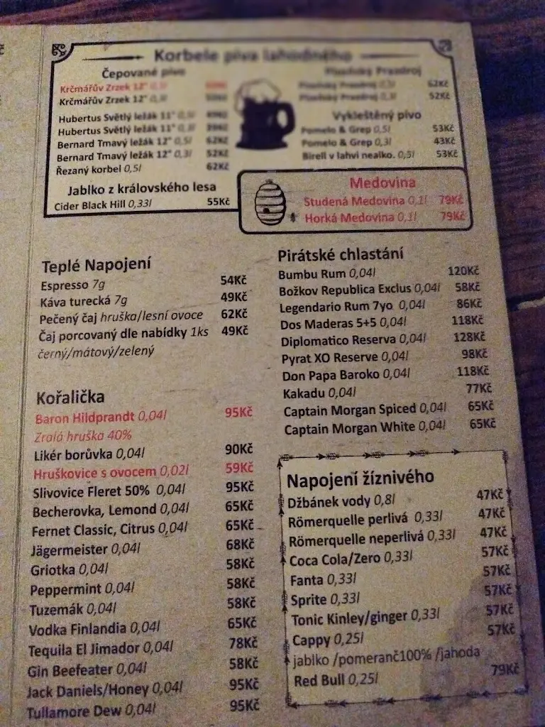 Menu_Středověká Krčma Písek u Jakuba_Okres Písek_image_3