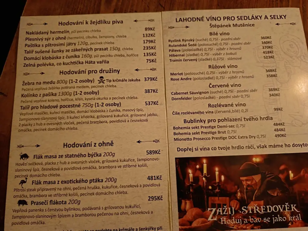 Menu_Středověká Krčma Písek u Jakuba_Okres Písek_image_4