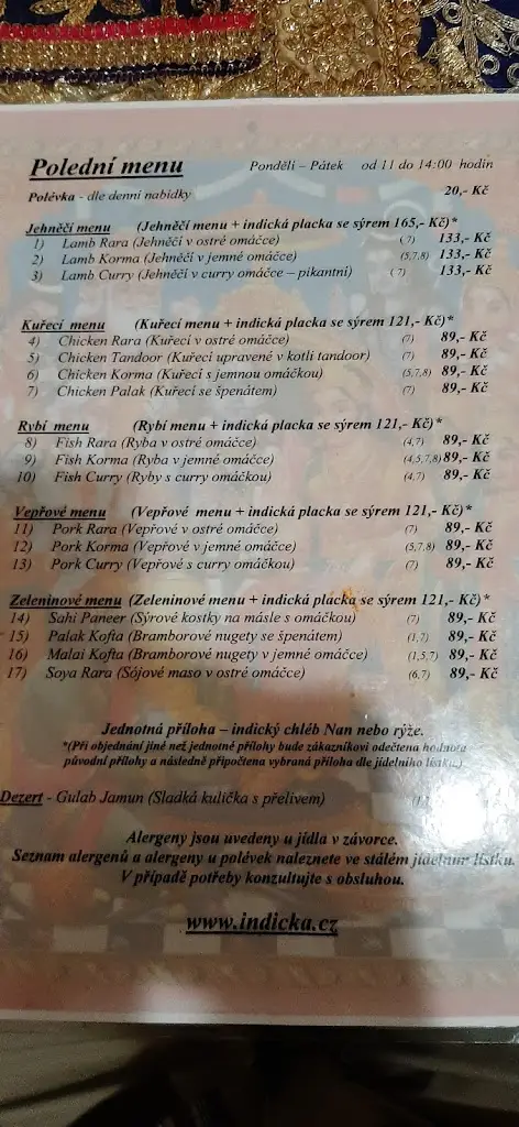Menu_Indická Restaurace Tandoor_Okres Písek_image_2
