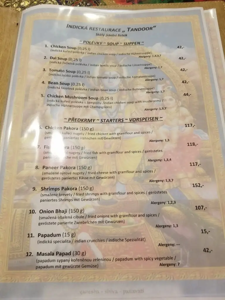 Menu_Indická Restaurace Tandoor_Okres Písek_image_4