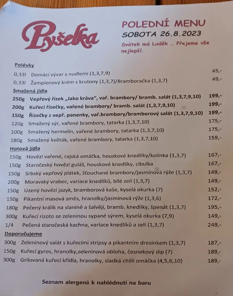 Menu_Restaurace a penzion Pyšelka_Čerčany_image_3