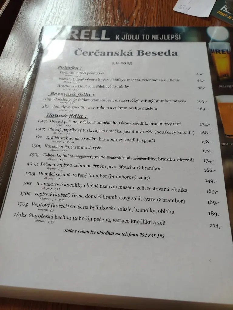 Menu_Čerčanská beseda_Čerčany_image_1