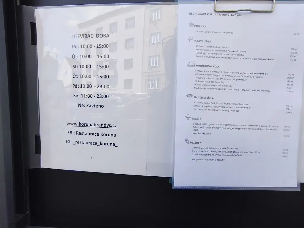 Menu_Restaurace Koruna_Brandýs nad Labem-Stará Boleslav_image_1