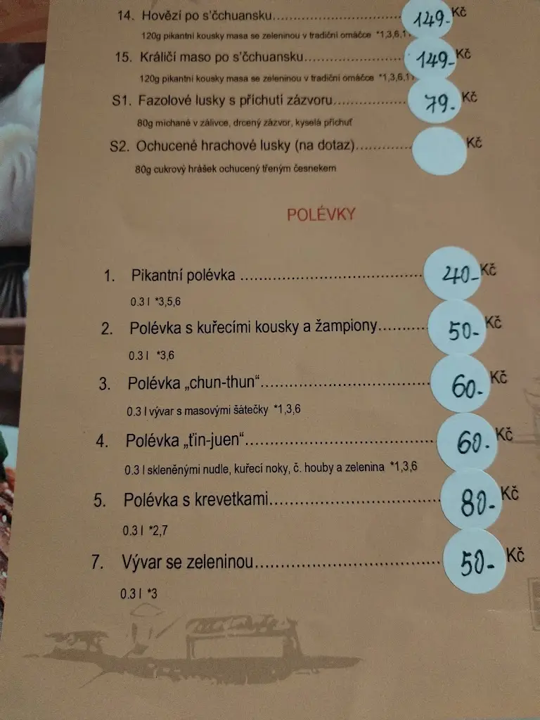 Menu_Restaurace Čínské zátiší 成都酒家_Čelákovice_image_1
