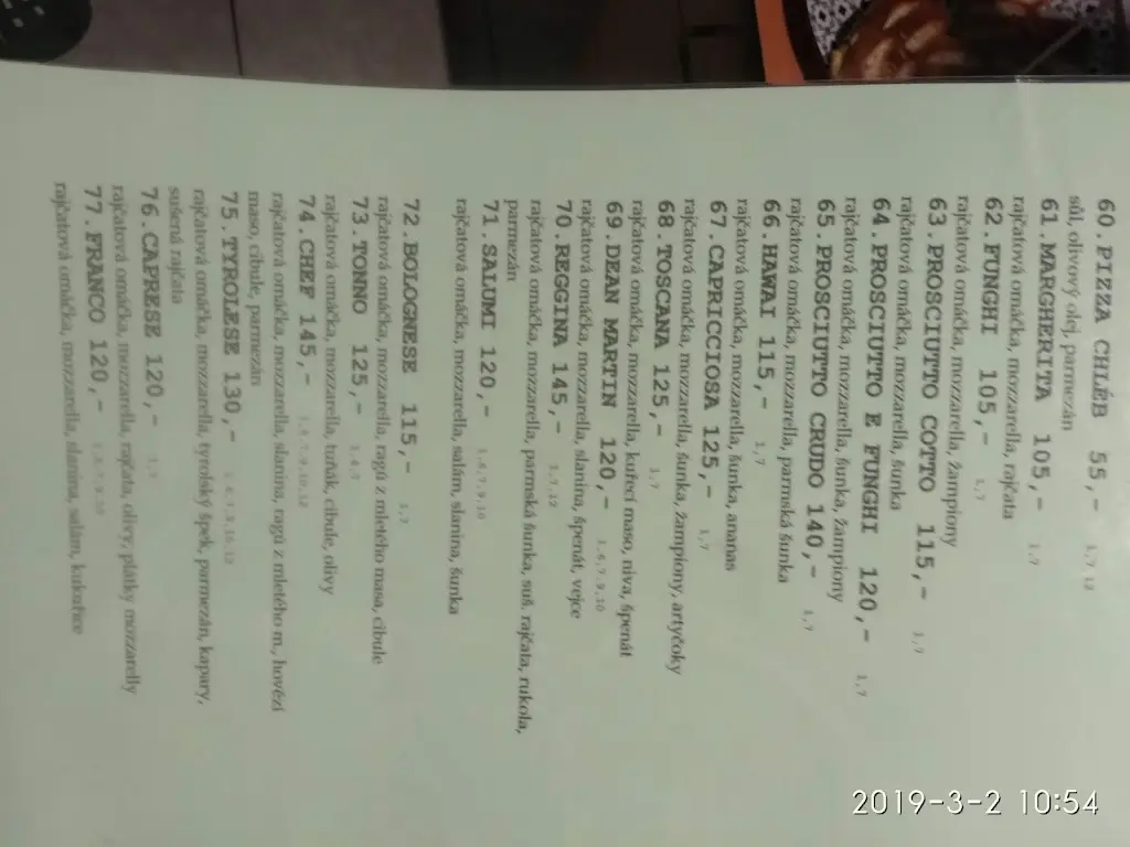 Menu_Pizzeria Malechov_Český Brod_image_3