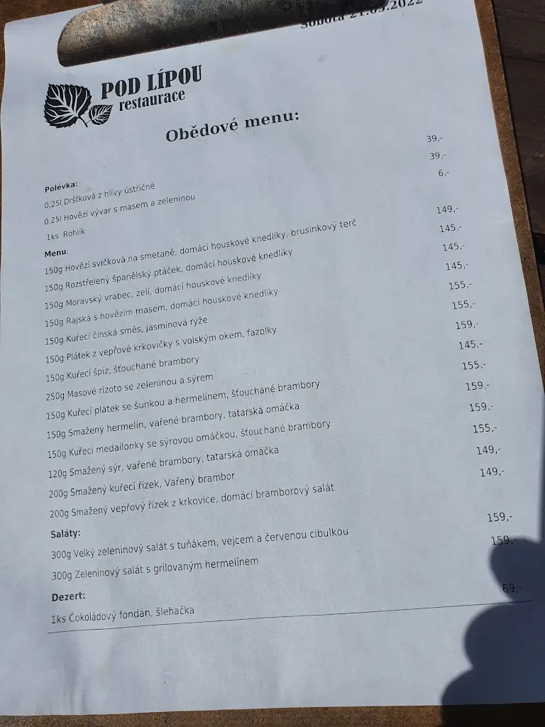 Menu_Restaurace Pod Lípou_Černošice_image_1