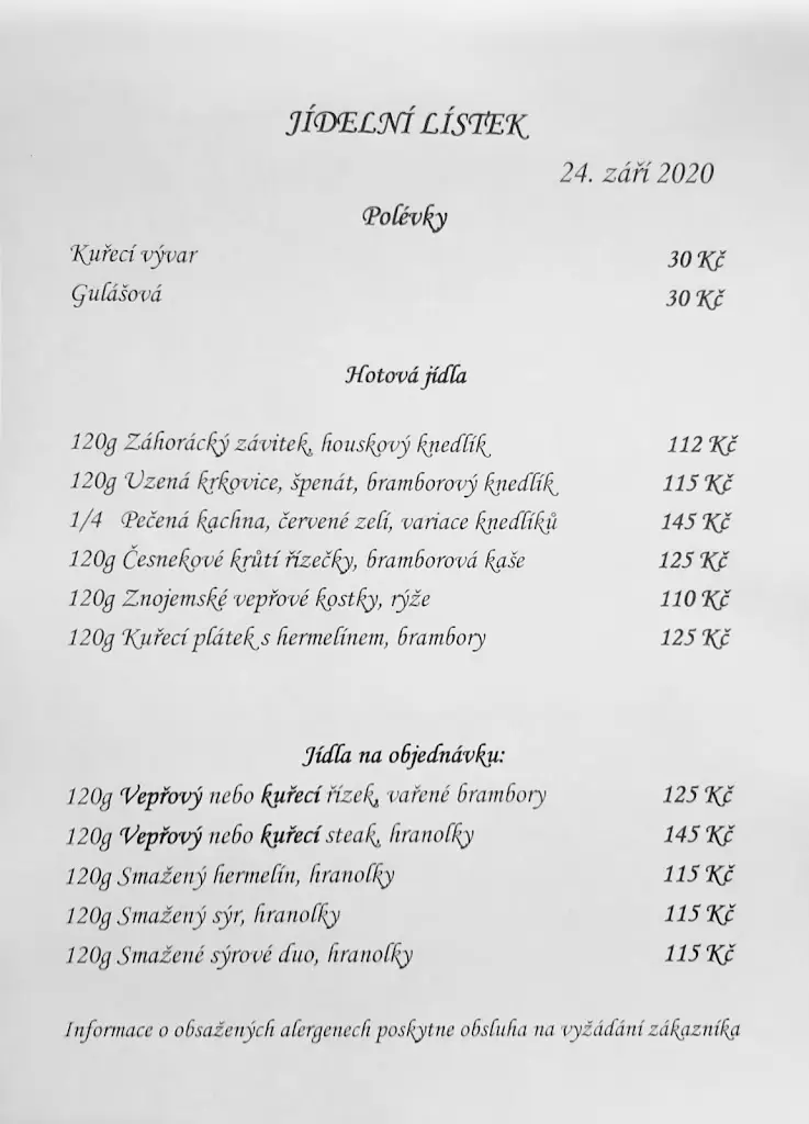 Menu_Restaurace U Frajerů_Hostomice_image_1