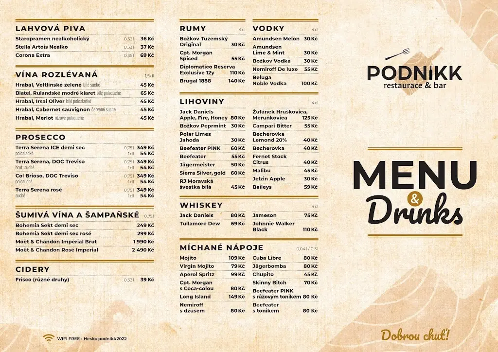 Menu_PODNIKK restaurace a bar_Hořovice_image_2