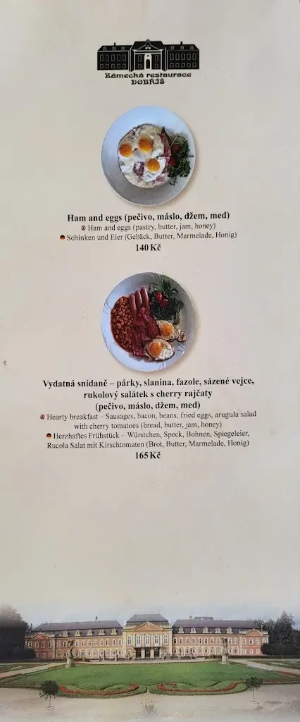 Menu_Restaurant Chateau Dobříš_Dobříš_image_1