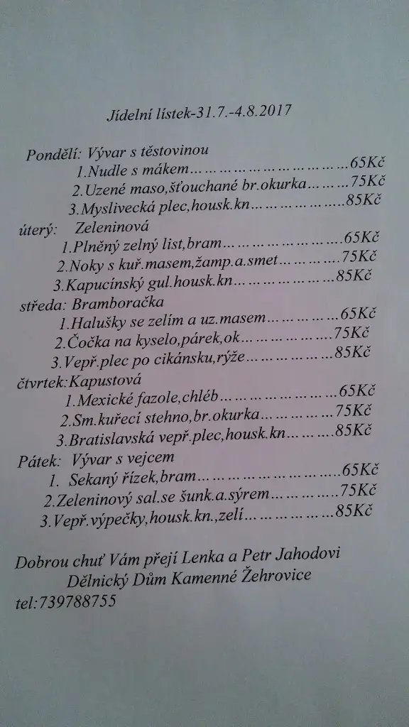 Menu_Restaurace Dělnický Dům Kamenné Žehrovice_Kamenné Žehrovice_image_3