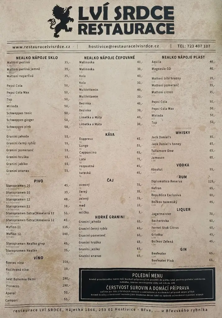 Menu_Restaurace LVÍ SRDCE_Hostivice_immagine_2