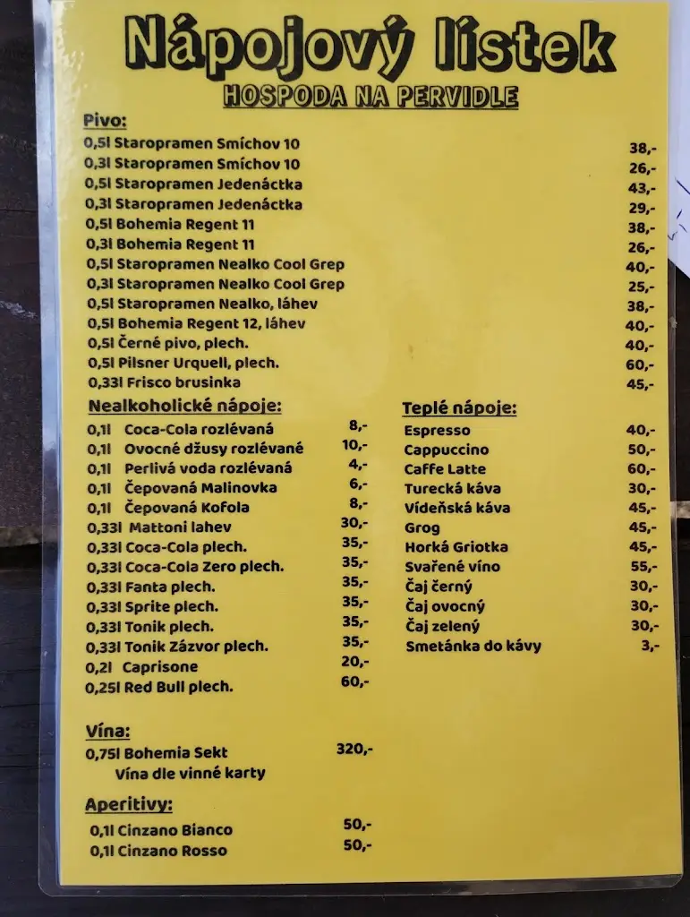 Menu_Hospoda Na Pervidle_Hradištko_image_1