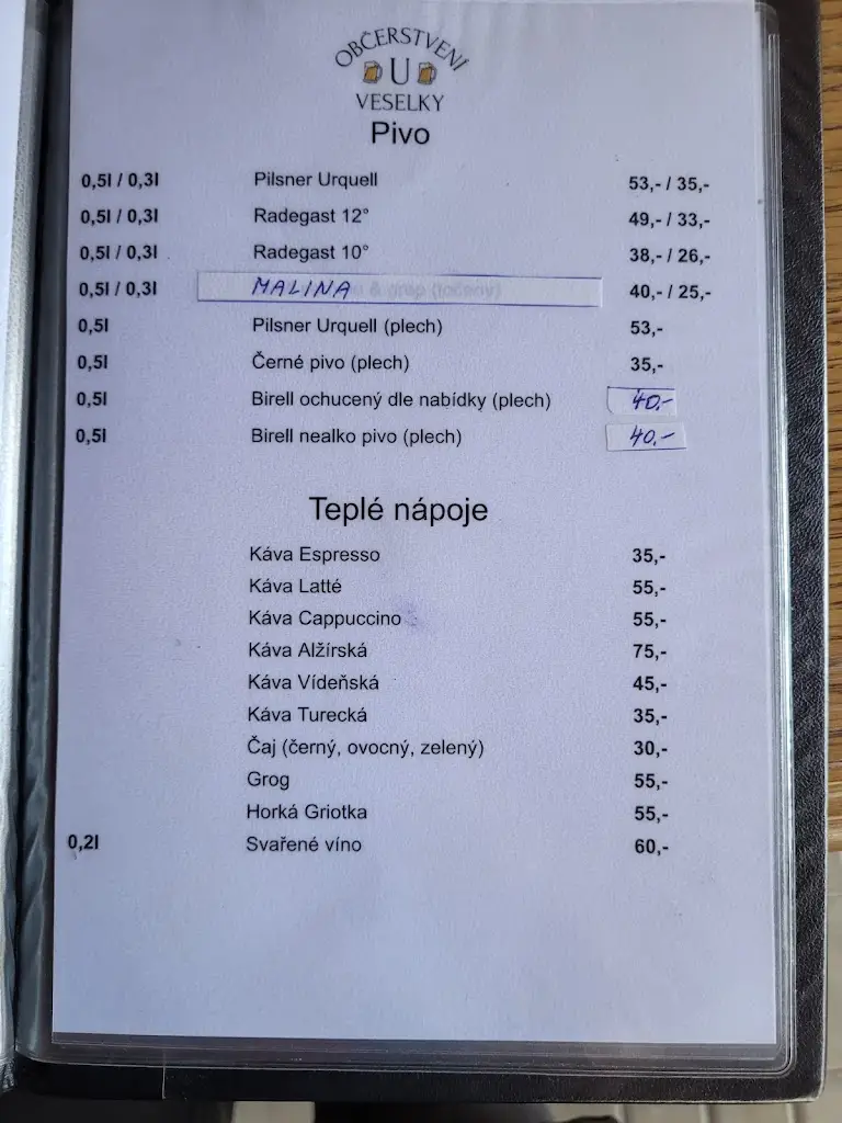 Menu_Občerstvení u Veselky_Kamenný Přívoz_image_1