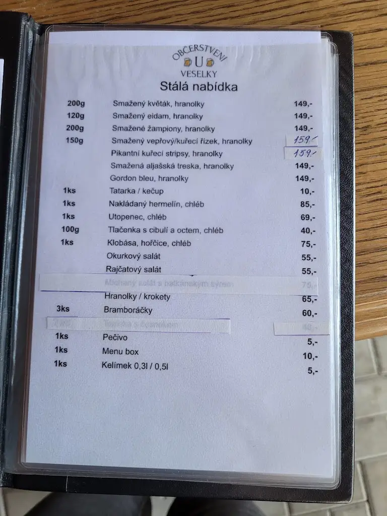 Menu_Občerstvení u Veselky_Kamenný Přívoz_image_2