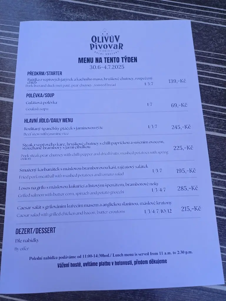 Menu_Olivův pivovar_Dolní Břežany_image_2