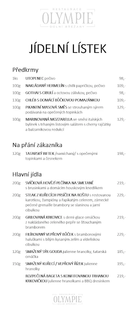 Menu_Restaurace Olympie Dolní Břežany_Dolní Břežany_image_2