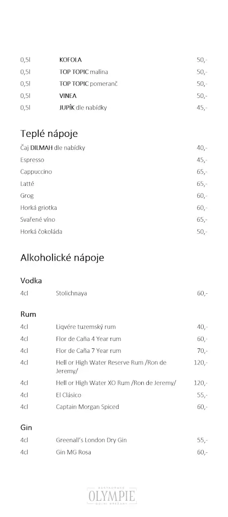 Menu_Restaurace Olympie Dolní Břežany_Dolní Břežany_image_3