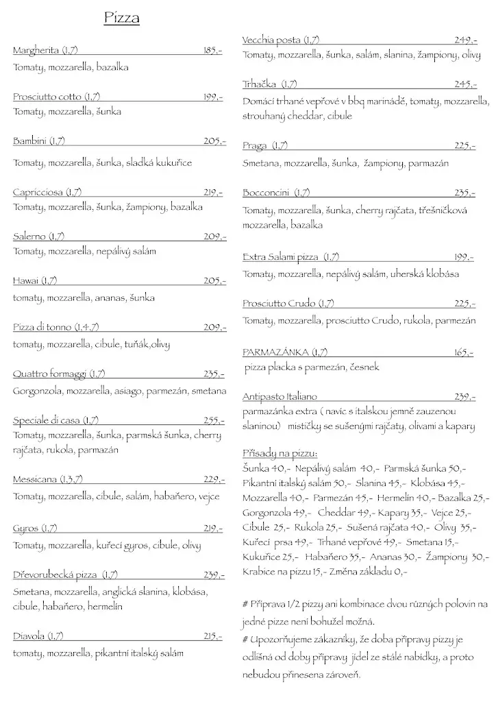 Menu_Motorest Stará Pošta - restaurace,hotel_Klecany_image_4