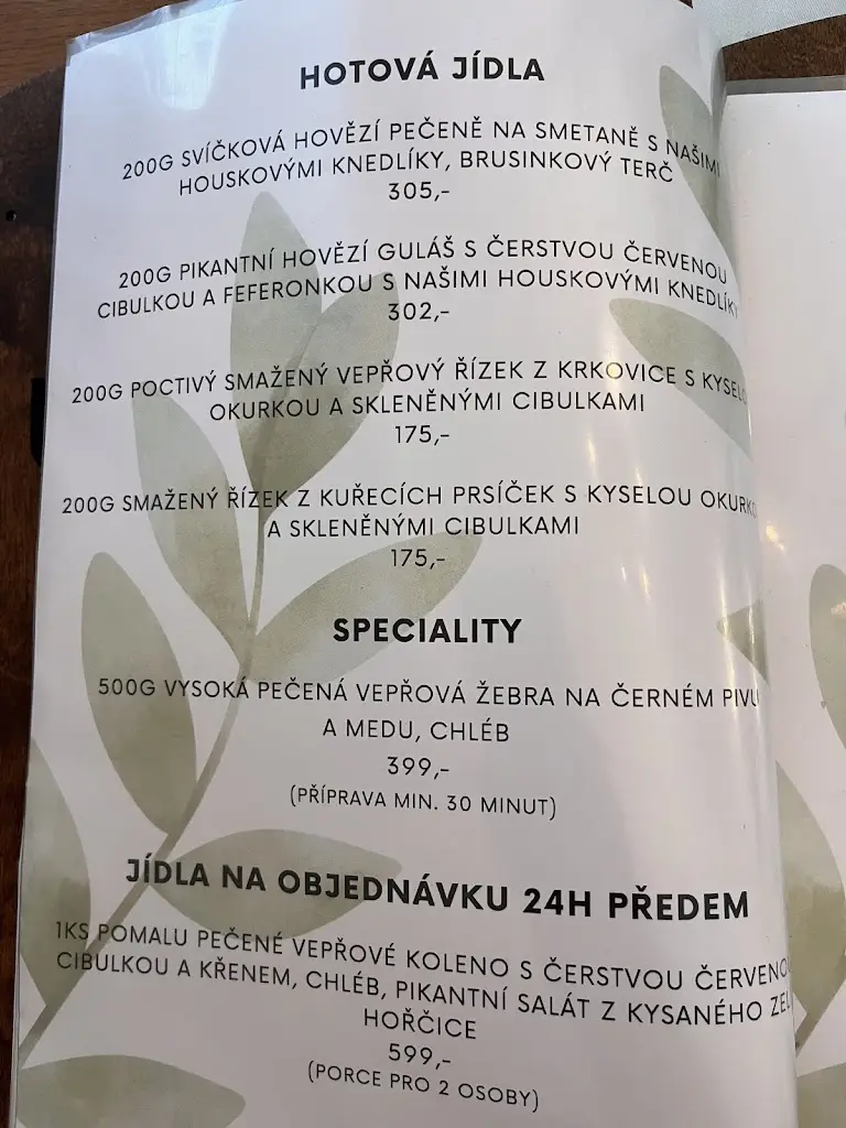 Menu_Naivní restaurant_Kolín_image_1