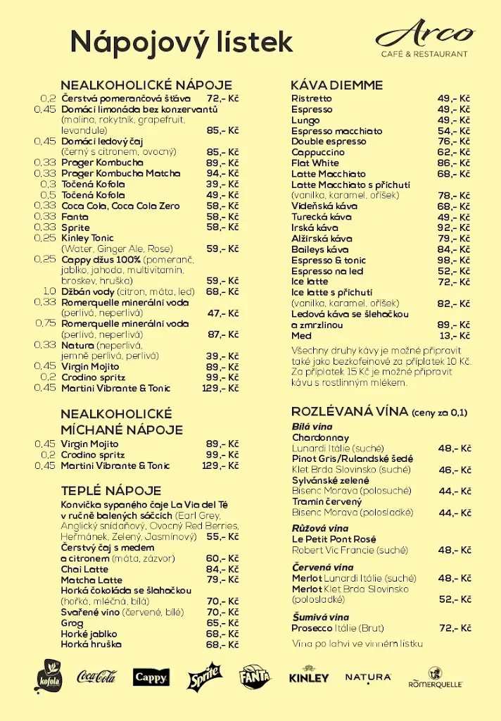 Menu_Arco Café&Restaurant_Kolín_image_2