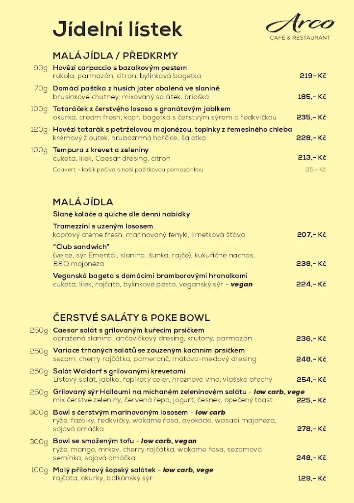 Menu_Arco Café&Restaurant_Kolín_image_4
