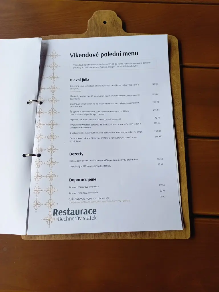 Menu_Bechnerův statek restaurace a ubytovaní_Lány_image_2