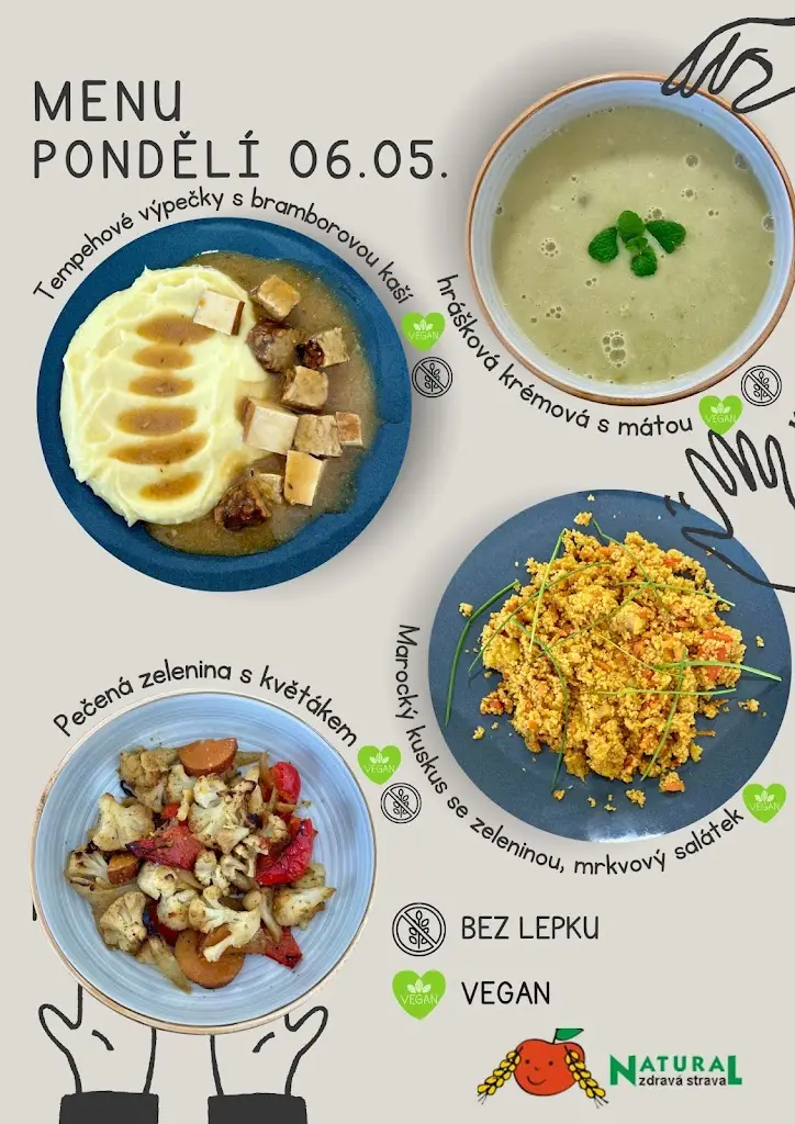 Menu_Natural Písek s.r.o. – vegetariánská restaurace a prodejna_Okres Písek_image_4