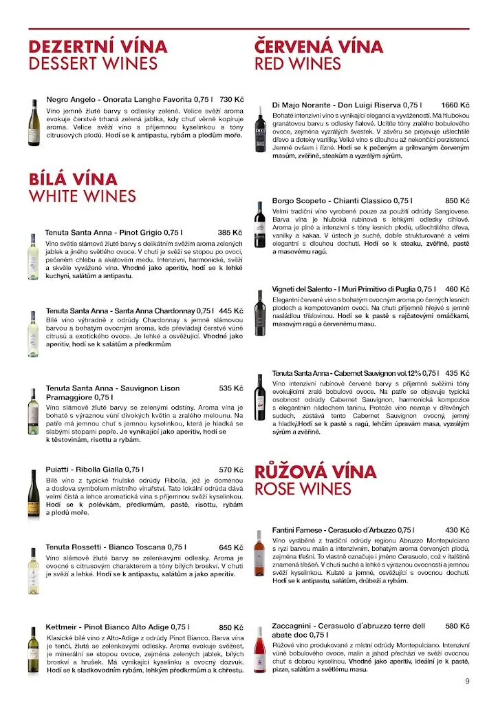 Menu_Restaurace VISTA & Penzion VISTA Mlada Boleslav_Kosmonosy_image_3