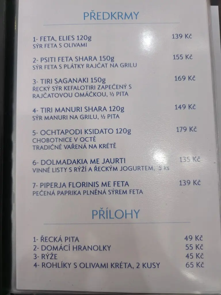 Menu_Greek restaurant Kréta_Kladno_immagine_3