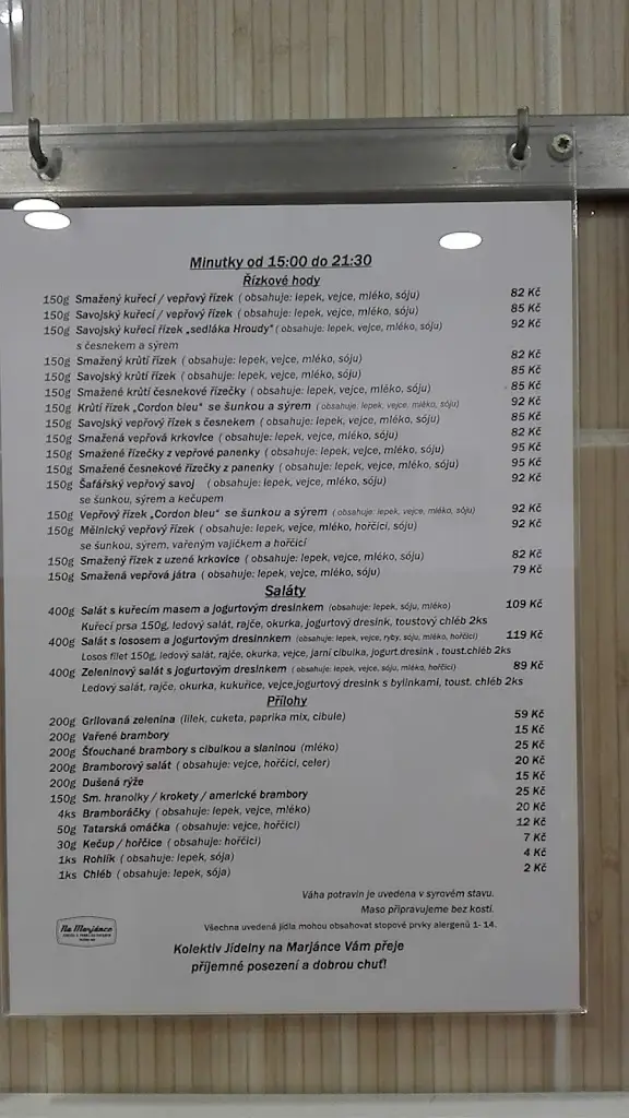 Menu_Jídelna na Marjánce_Kostelec nad Labem_image_2