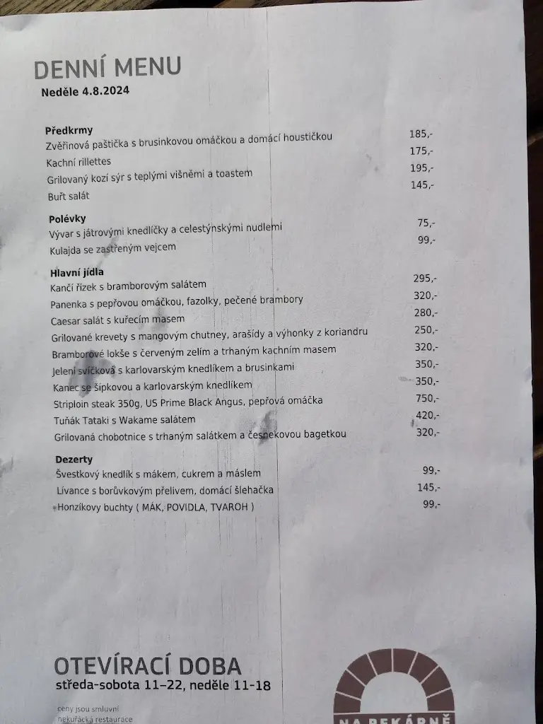 Menu_Na Pekárně_Kostelec nad Labem_image_1