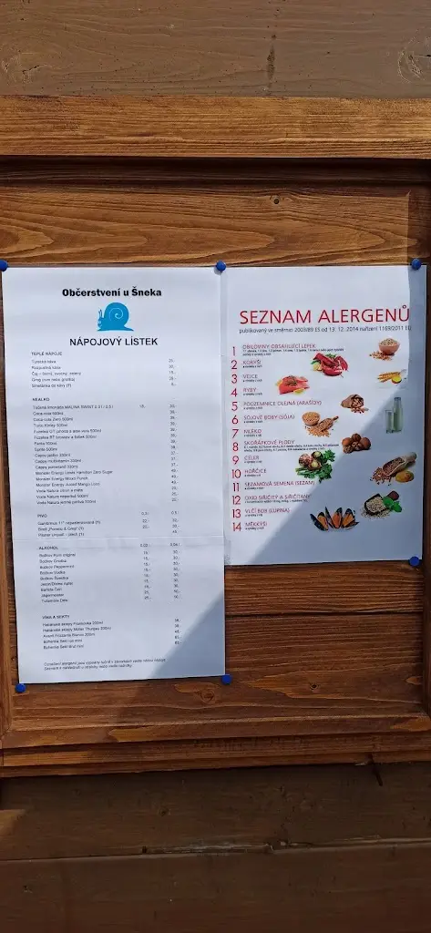 Menu_Občerstvení u Šneka_Lužec nad Vltavou_immagine_1
