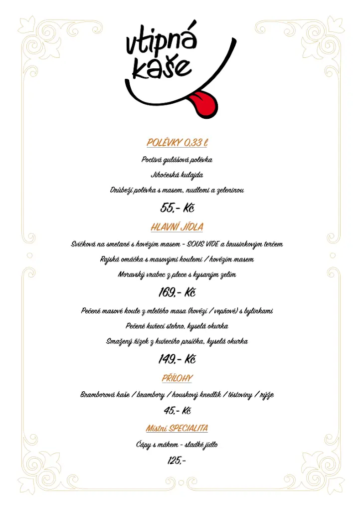 Menu_Restaurace vtipná kaše_Loučeň_image_1