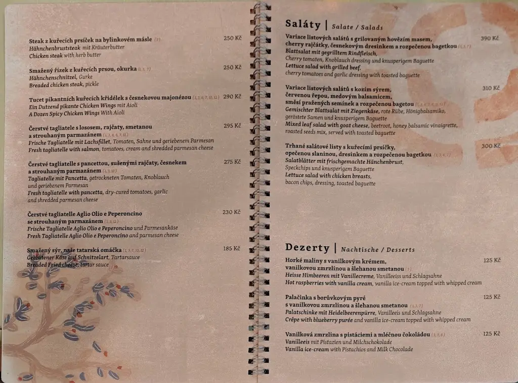 Menu_Green Tree Restaurant_Okres Tábor_image_2