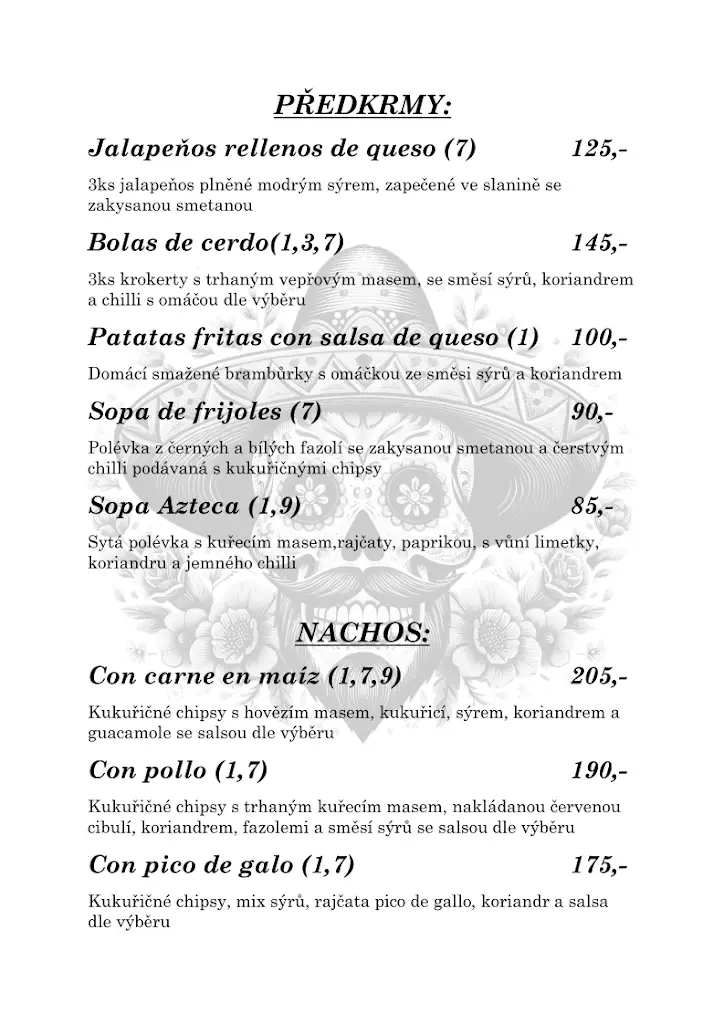 Menu_Casa De Mateo_Mělník_image_1