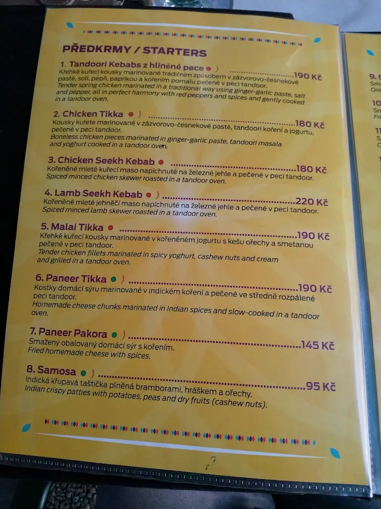 Menu_Namastaey India Mělník_Mělník_immagine_4