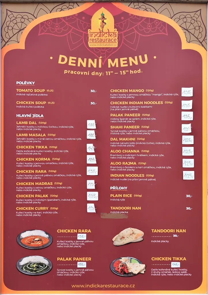 Menu_Indická restaurace Tábor - Gateway of India_Okres Tábor_image_1