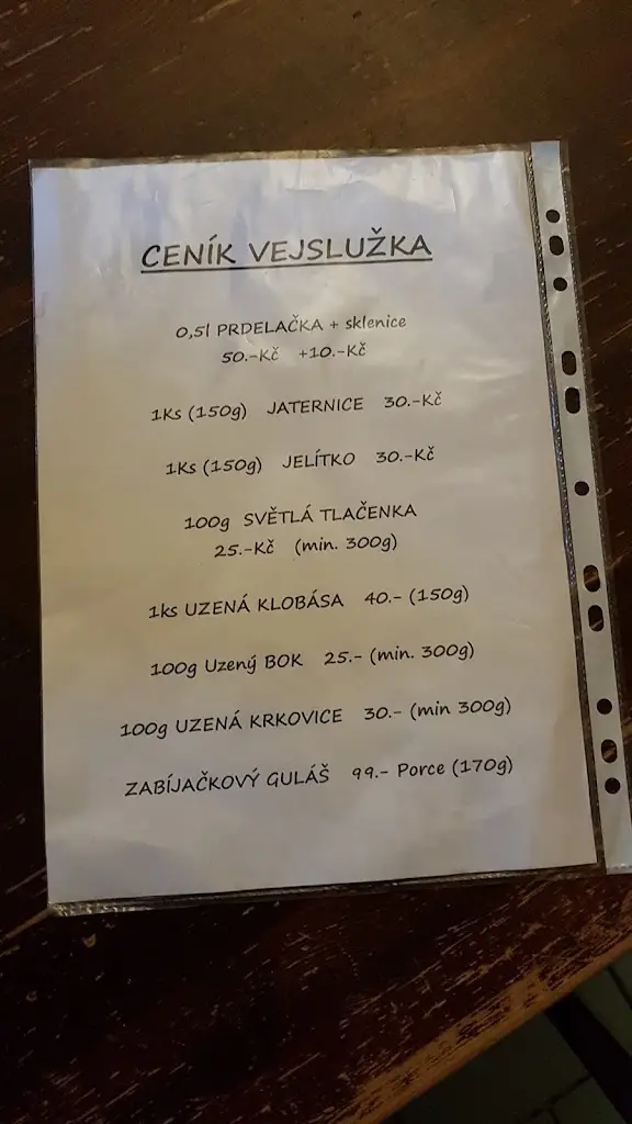 Menu_Hostinec U Nádraží_Mnichovice_immagine_1