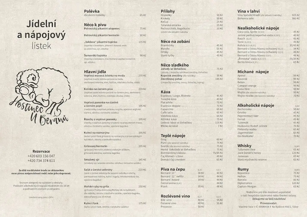 Menu_Hostinec U Beranů_Okres Tábor_image_1