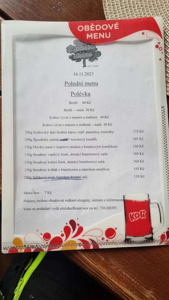 Menu_U Zeleného stromu Kralupy_Kralupy nad Vltavou_image_1