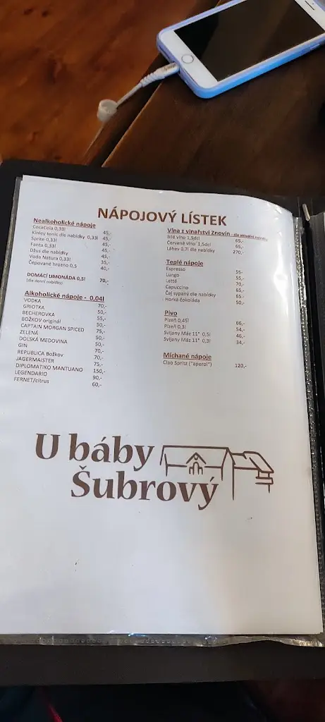 Menu_Penzion a restaurace U báby Šubrový_Mšeno_image_1