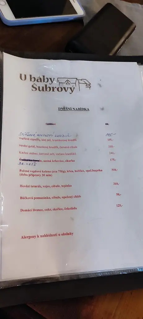 Menu_Penzion a restaurace U báby Šubrový_Mšeno_image_2