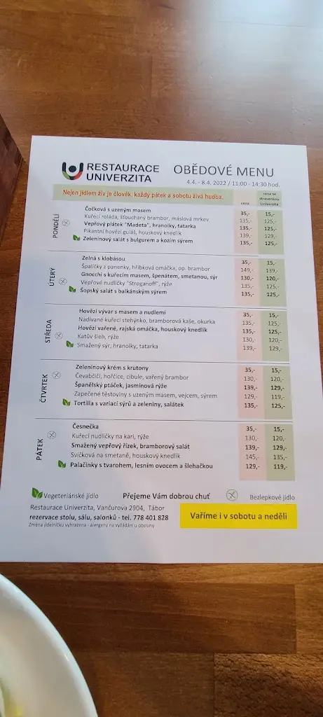 Menu_Restaurace Univerzita_Okres Tábor_image_4